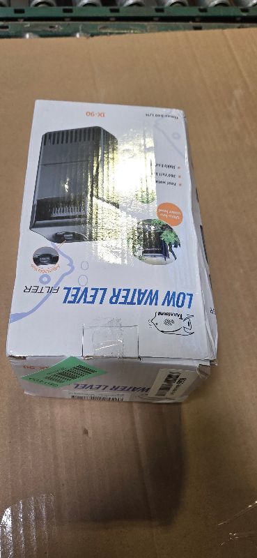 Photo 1 of 222GPH 10W Turtle Tank Filter Aquarium Filter Power Adjustable 10-40 Gal. Small Internal Filter 3-Stage Waterfall Bio-Filtration Quiet Low Water Level for Freshwater Saltwater Fish Tank Easy to Clean