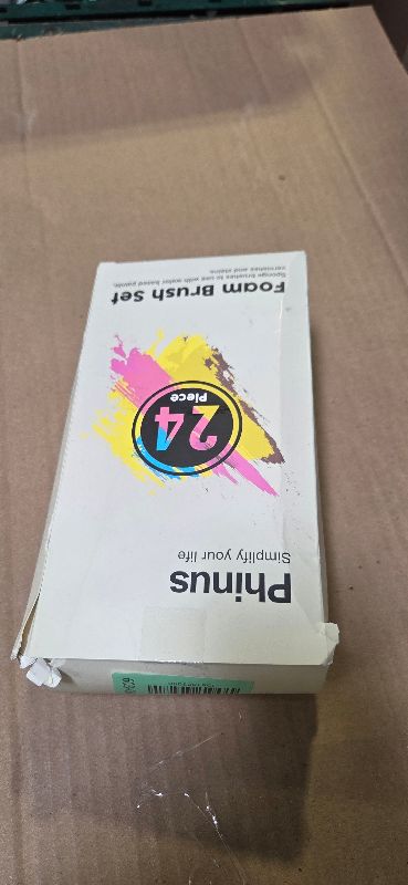 Photo 1 of 24 Pcs Foam Paint Brushes, Coloful Wood Handle Sponge Brushes for Painting, Staining, Varnishes and DIY Craft Projects (1'', 2'' and 3'')