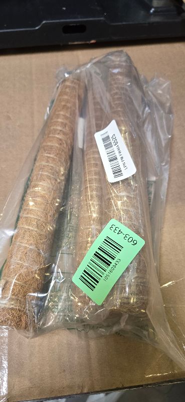 Photo 1 of ?4 Pack? JJGoo Moss Pole, 17 inch Coco Coir Totem Poles Extending to 53 Inches, Plant Support Stick Plant Poles for Indoor Plants Climbing Plants Monstera, Sphagnum, Pothos