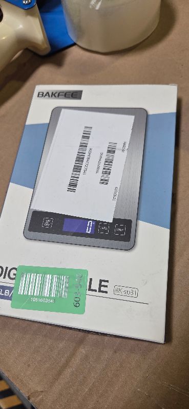 Photo 1 of BakFee Food Scale - 15kg/33lb Digital Kitchen Scale with Full-View LCD Display, Grams and Ounces, Easy Clean Stainless Steel, 6 Units with Tare Function, Precise for Baking, Cooking & Meal Prep, Black