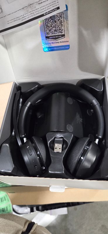 Photo 1 of (Upgraded Version) Wireless Headset, Bluetooth Headset with Noise Cancelling Microphone, Best Headphones with Mic Mute & USB Dongle for PC/Computer/Laptop/Cell Phones/Remote Work/Call Center