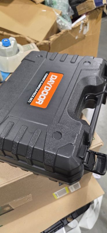 Photo 1 of DAYDOOR Professional Cabinet Clamps 4 Pack, Heavy-Duty Cast Steel, Integrated Drill Guide & EVA Protection, Face Frame Alignment Tool for Cabinet Installation & Woodworking, Orange