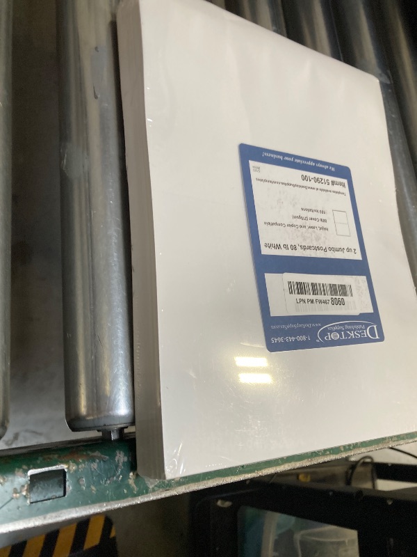 Photo 1 of 8.5" x 11" Blank White Perforated Cardstock Paper - 2 Per Sheet Breaks to 5.5" x 8.5" - Inkjet/Laser Printable - for Postcards, Flash Cards, Index Cards - 100 Sheets / 200 Cards