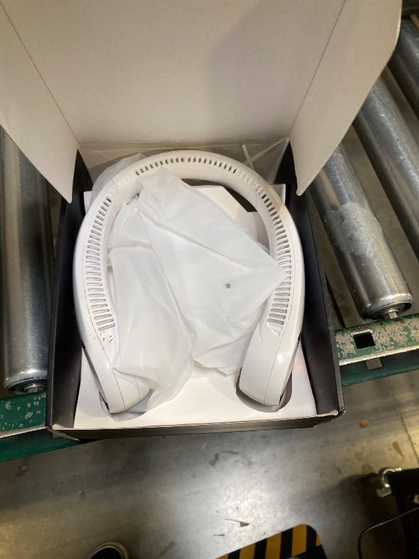 Photo 1 of CIVPOWER Neck Fan: Portable Personal Neck Cooling Rechargeable Bladeless Fan - Hands Free 3 Speed 4000 mAh Battery USB Operated Wearable Headphone Design - Gift for Men Women Outdoor (White)