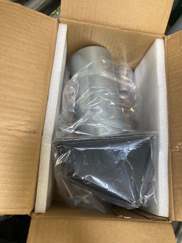 Photo 1 of 4 Inch Hooded Wall Vent with Screen and Damper,Outdoor Dryer Vent Cover for 4 inch Pipe,Wall Exhaust Vent Cover Cap External Extractor for House Ventilation&Outside Air Exhaust,Galvanized Steel,Black