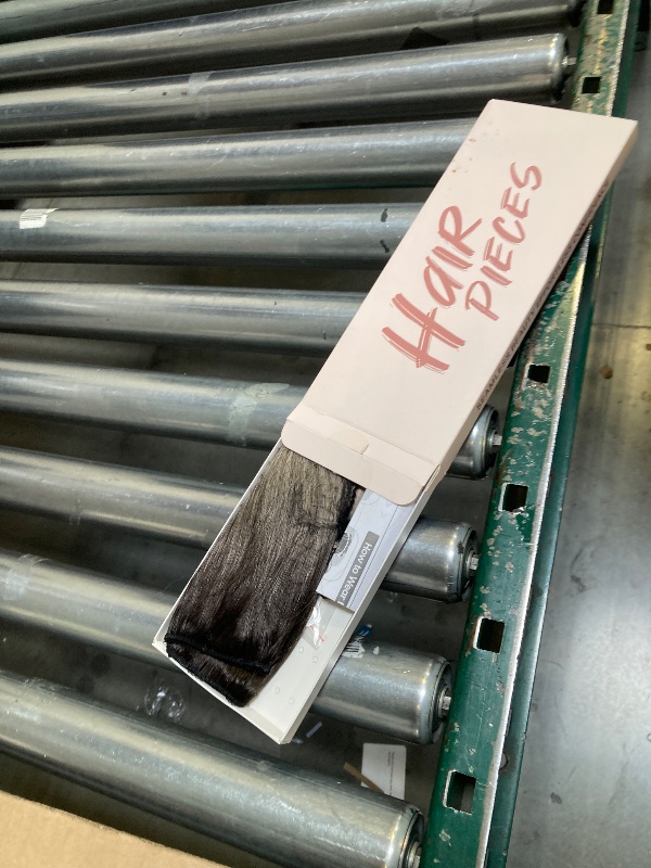 Photo 1 of Prokyvity Halo Hair Extensions Real Human Hair,Halo Hair Extension 100% Human Hair, Wire Hair Extensions,Straight Natural Black to Gray Ombre 12inch/55g