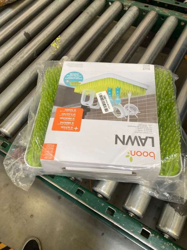 Photo 1 of Boon Lawn Countertop Baby Bottle Drying Rack with Antimicrobial Tray - Spring Green - Bottle Rack and Organizer - Baby Feeding Essentials - 13.5 x 11 x 2.5 - 1 Count