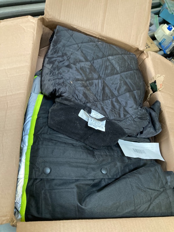 Photo 1 of Uno Mejor High Visibility Safety Jacket, Reflective Jacket with Pockets for Men& Women, Construction Coats for Winter Cold Weather, Waterproof High Vis Rain Gear, Class 3 Black with Bottom Long, S