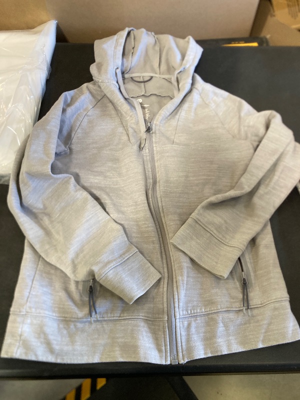 View 1 of all in motion grey athletic zip up women's jacket size small