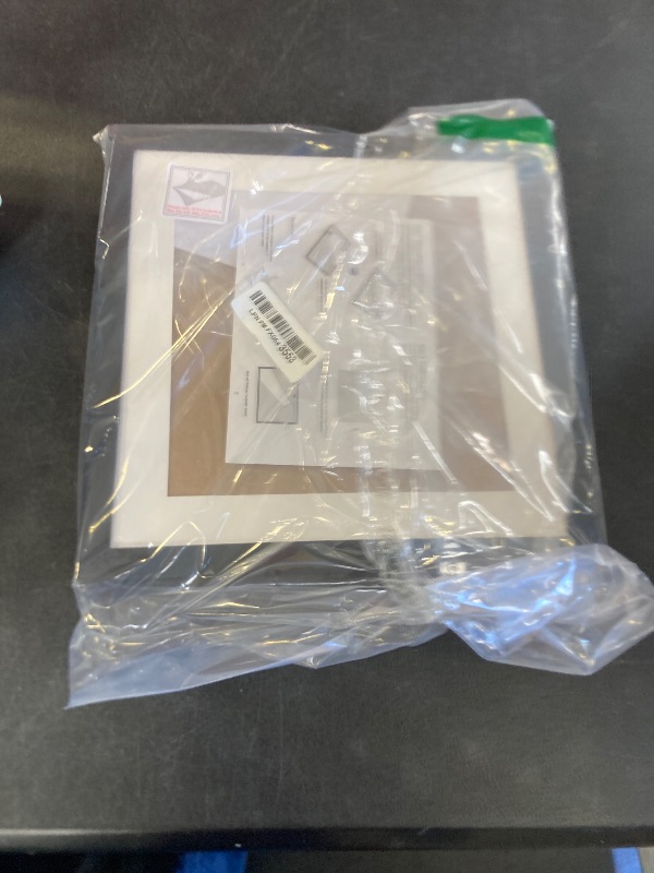 Photo 1 of upsimples 10x10 Picture Frame, Display Pictures 8x8 with Mat or 10 x 10 Without, Wall Hanging Square Frames, Black, 1 Pack