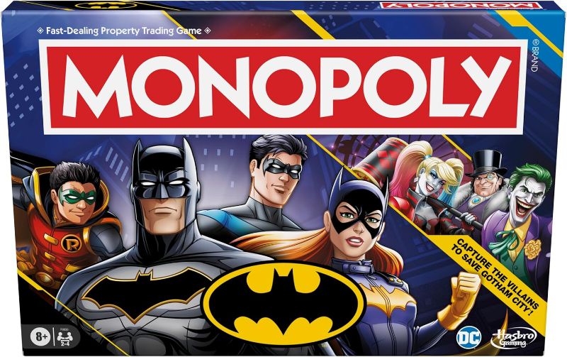 Photo 1 of Monopoly Batman Edition Board Game | Monopoly Game for Batman Fans | Ages 8 and Up | 2 to 4 Players | Family Games | Strategy Games for Kids and Adults (Amazon Exclusive)

