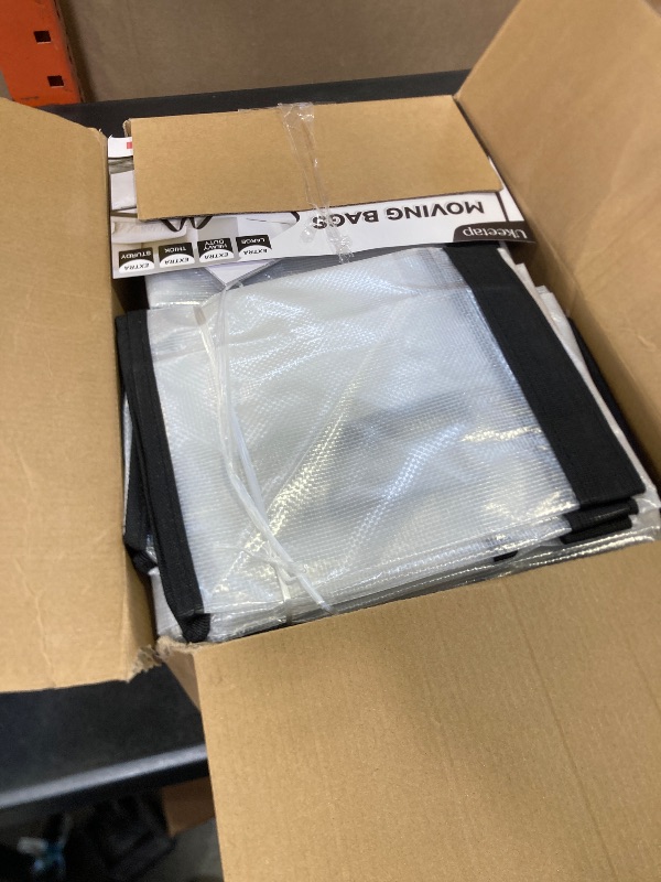 Photo 1 of 16 Pack Extra Large Heavy Duty Moving Bags, Clear Storage Bins with Lids, Reinforced Handles & Heavy-Duty Zippers Moving Boxes Storage Bags Totes for Clothes Packing, Dorms, College Supplies, Clear