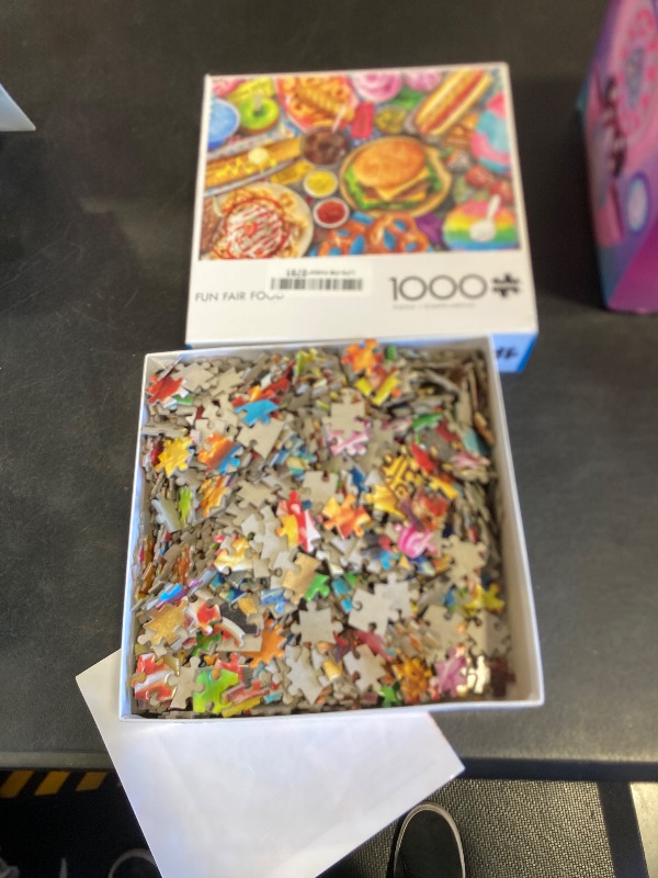 Photo 1 of Buffalo Games - Fun Fair Food - Lars Stewart - 1000 Piece Jigsaw Puzzle for Adults - Vibrant Summer Fair Scene with Mouth-Watering Treats - Challenging Puzzle Perfect for Game Nights - Made in the USA