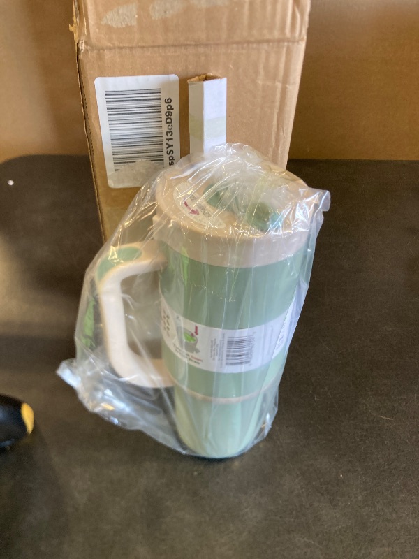 Photo 1 of Ello Oasis 30 oz Tumbler with Handle & Retracting Straw | Reusable Insulated Stainless Steel Cup 100% Leakproof, Gifts for Teens Women Men | Keeps cold for 24 Hours, Cup Holder Friendly, Pistachio