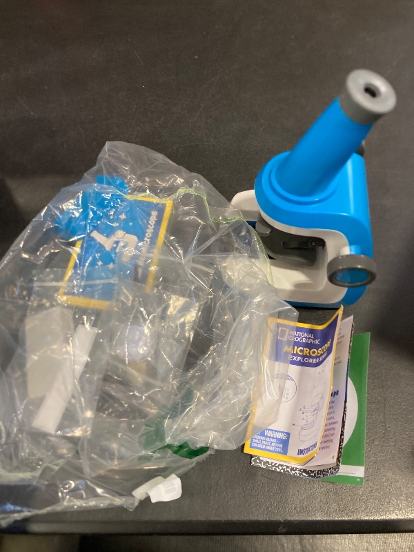 Photo 1 of NATIONAL GEOGRAPHIC Microscope for Kids - Science Kit with an Easy-to-Use Kids Microscope, Up to 400x Zoom, Blank and Prepared Slides, Rock & Mineral Specimens, STEM Project Toy
