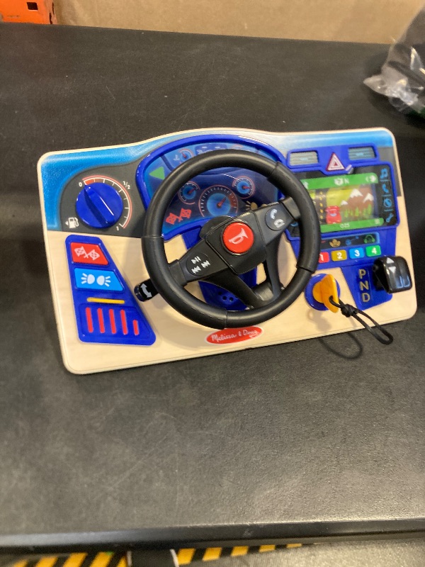 Photo 1 of Melissa & Doug Vroom & Zoom, Interactive Wooden Dashboard, Racing Car Steering Wheel Toy, Lights & Sounds, Preschool Learning Toys for Girls & Boys 3+ - FSC Certified
