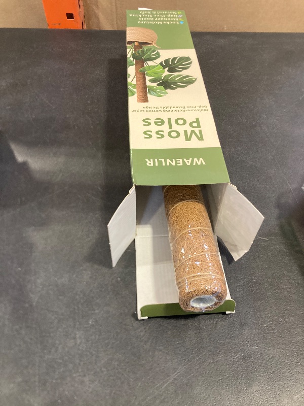 Photo 1 of 48 Inch Monstera Plant Support, 4 Pack 16 inch Moss Pole for Monstera & Climbing Plants Coco Coir Plant Support with Water Retaining Cotton Core, Plant Ties Included