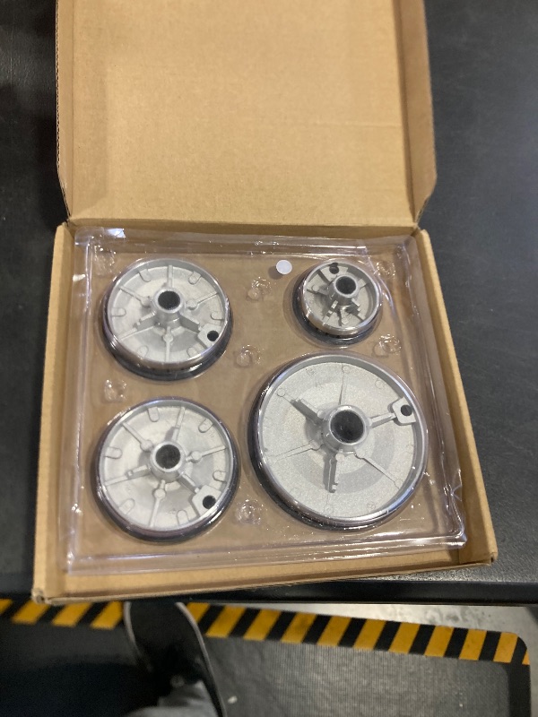 Photo 1 of 8 PCS Gas Stove Burner Caps Set, Universal Replacement for Most Gas Stoves 1 Large, 1 Small, 2 Middle Sizes Durable Flame Crown Covers for Oven Hobs