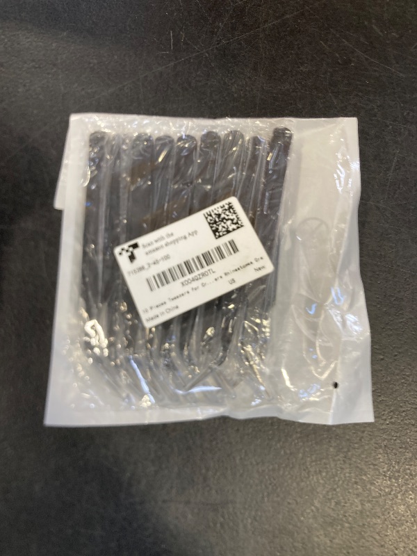 Photo 1 of 10 Pieces Tweezers for Crafting Stainless Steel Curved Pointed Tweezers Precision Sticker Tweezer with Protective Cover for Eyelash Extensions Stickers Rhinestones Crafts (Black)