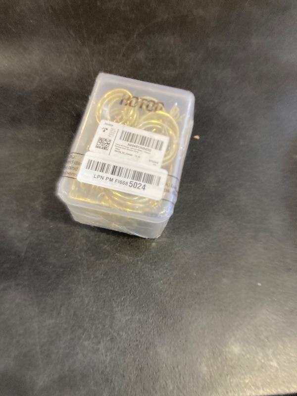 Photo 1 of Hotop 60 Pieces 1.26 Inch Metal Drapery Curtain Rings Curtain Hanging Rings and 60 Pieces Metal Drapery Pin Hooks for Drapes Window Door Shower (Gold)