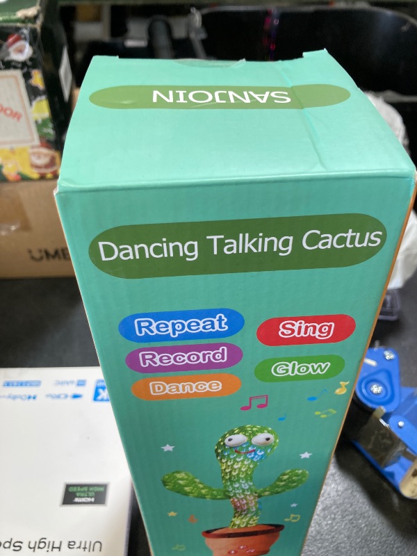 Photo 1 of TWORIVER Dancing Talking Cactus Baby Toy, Mimicking & Repeating with Singing, Dancing and Recording, Volume Adjustable, Stocking Stuffers for Infants Toddlers Boys and Girls