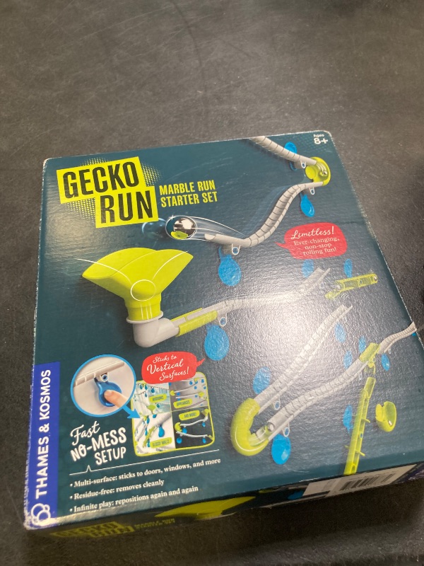 Photo 1 of Gecko Run Marble Run Starter Set by Thames & Kosmos, Toy of The Year Winner - 63 Piece Vertical Marble Run, Flexible Tracks | Fast, No-Mess Setup, Residue-Free Nano-Adhesive Pads, Creative Play