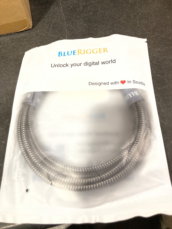 Photo 1 of BlueRigger 8K USB C to HDMI Cable (6FT, 8K 60Hz, Uni-Directional, 48Gbps, USB Type C 3.1, HDMI 2.1 Premium Braided Cord, USBC to HDMI) – Thunderbolt 3/4 Compatible with Phone, Laptop, Tablet