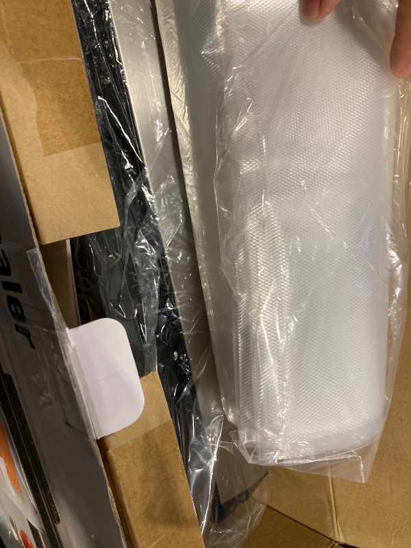 Photo 1 of 95kPa Vacuum Sealer Machine, Fully Automatic Food Sealer, Touch Display, 10-in-1 Functions & Powerful Sealing System with Double Heat Seal, Easy-Lock Handle, Built-in Cutter(Black Silver)