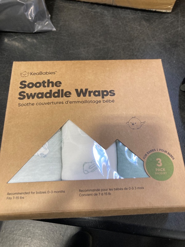 Photo 1 of 3-Pack Organic Baby Swaddle Sleep Sacks - Swaddles for Newborns, Infant 0-3 Months, Baby Girls, Boys, Soft & Snug Newborn Sleep Sack, Nursery Swaddling Blankets (Bunnies, OS)
