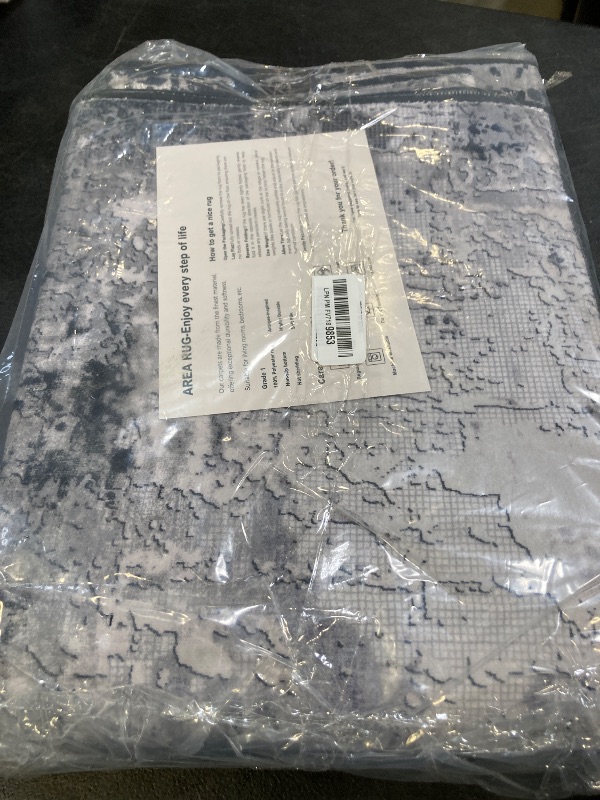 Photo 1 of Area Rug Living Room Rug, 4x6 Modern Abstract Washable Rug Black Non Slip Foldable Faux Wool Vintage Carpet, Fluffy Non-Shedding Rugs for Living Room, Bedroom, Dining Room, Kids Playroom