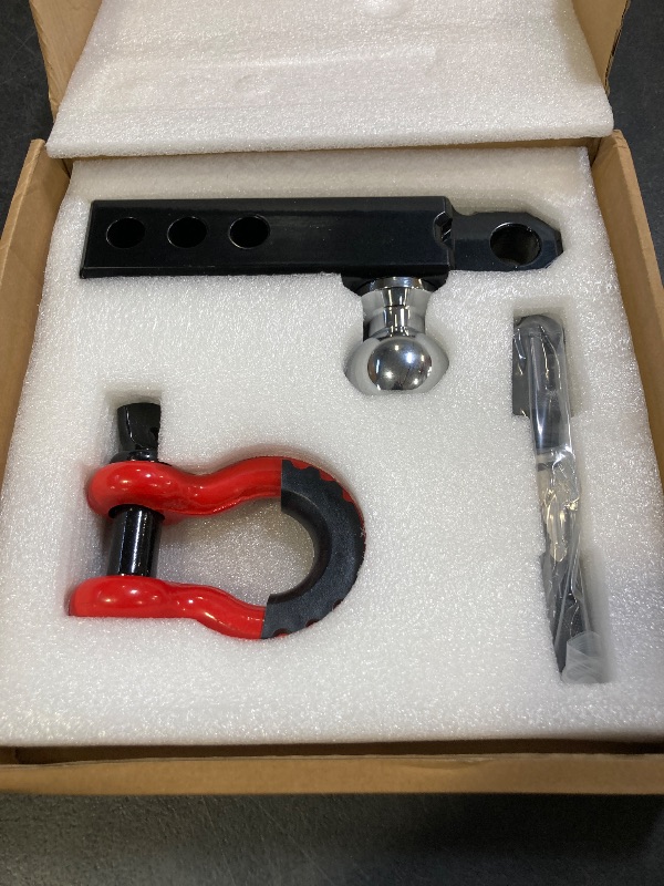 Photo 1 of TITANMIGHT Trailer Hitch Ball Mount, Tow Shackle, Heavy Duty Solid Shank 33,000LBs Break Limit, Key Lock Pin (New Updated Model), Fits 2 Inch Receiver (Black)