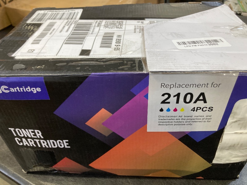 Photo 1 of 210A Toner Cartridges 4 Pack (with Chip) Compatible Replacement for HP 210A 210X for Color Laserjet Pro MFP 4301fdw 4301fdn Pro 4201dw 4201dn Series Printer Ink W2100A W2100X High Yield (BCMY, 4-Pack)