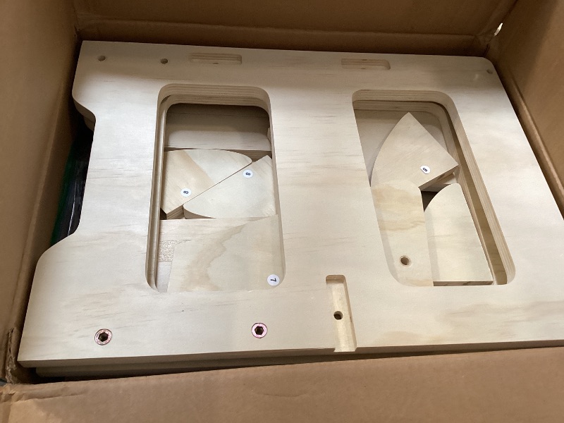 Photo 1 of 4-in-1 Toddler Kitchen Step Stool, Foldable Learning Standing Tower with Whiteboard, Wooden Kitchen Stool Helper for Kids, 1-3 Year Old Boy Girl Gifts