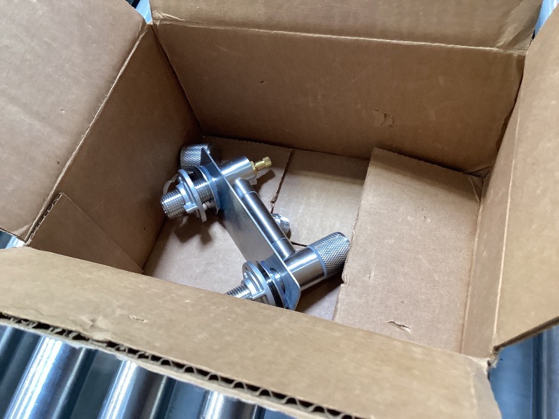 Photo 1 of 4" All Metal RV Shower Faucet Valve, Heavy-Duty Camper Shower Diverter Replacement for Indoor and Outdoor Use, Leak-Proof Design with Easy Control Knob, Brushed Nickel