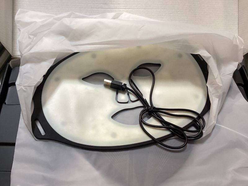 Photo 1 of NON-FUNCTIONAL, PARTS ONLY------------------------YOEYOU Red Light Therapy for Face and Neck, 850nm Infrared & Red Light Mask, 4 Modes LED Face Mask Light Therapy with Neck Masks, 2600mAh Rechargeable Portable Skincare Device at Home & Travel
