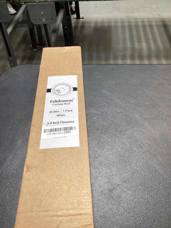 Photo 1 of 5/8” White Diameter Curtain Rods 30-90 Inch, for 30-84 Inch Windows, Adjustable Splicing White Curtain Rods for Windows with Brackets, Window Rod Long Small Curtains Rod