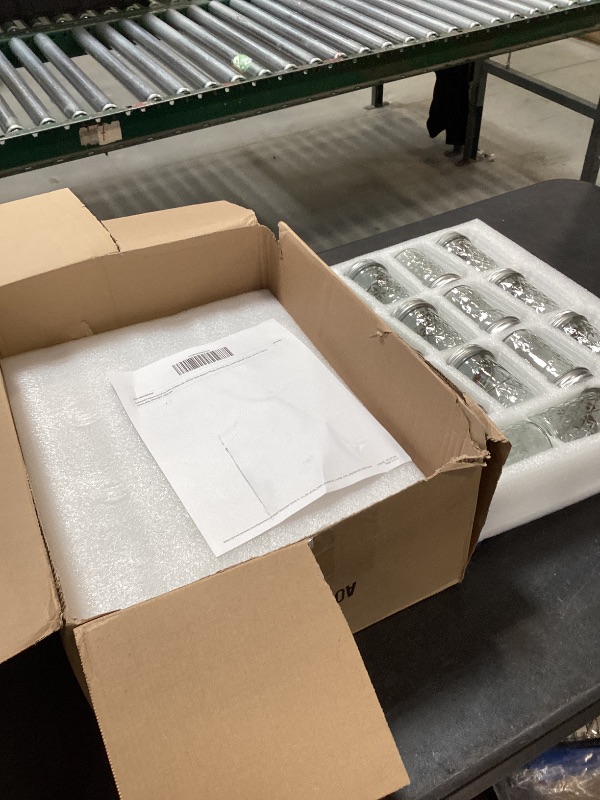 Photo 1 of COMUDOT Mason Jars 8 oz with Airtight Lids, 30Pack Glass Regular Mouth Canning Jars, Small Quilted Crystal Jars for Storing Honey,Jelly, Overnight Oats,Jam