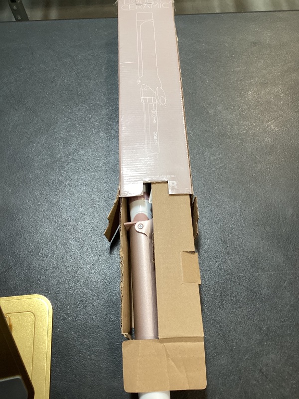 Photo 1 of Conair Double Ceramic 1 ½-Inch Long Barrel Curling Iron, 1 ½-Inch Barrel Creates Soft Waves, Hair Waver for Use on Medium & Long Hair, White/Rose Gold