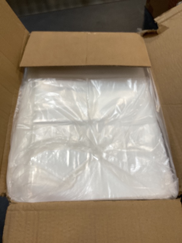 Photo 1 of 20" X 30" Open-End Flat Poly Bags (200 Count) - 2 Mil Clear Plastic - No Adhesive Strip - For Packaging, Shipping, Storage - Spartan Industrial