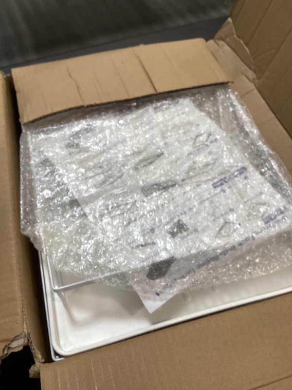 Photo 1 of 7 code Large Dish Drying Rack, 2-Tier Dish Racks for Kitchen Counter, Detachable Large Capacity Dish Drainer Organizer with Utensil Holder, Dish Drying Rack with Drain Board, White