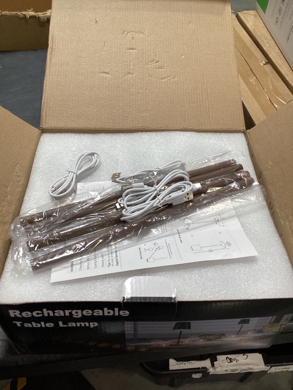 Photo 1 of 4 Pack Brown Cordless Table Lamps-Wireless Rechargeable Lamps Bulk of 4,Waterproof Outdoor Table Lamp for Patio/Restaurant/Dinner Dining Tabletop Lights/Kitchen,Multiple Battery Operated Lamps