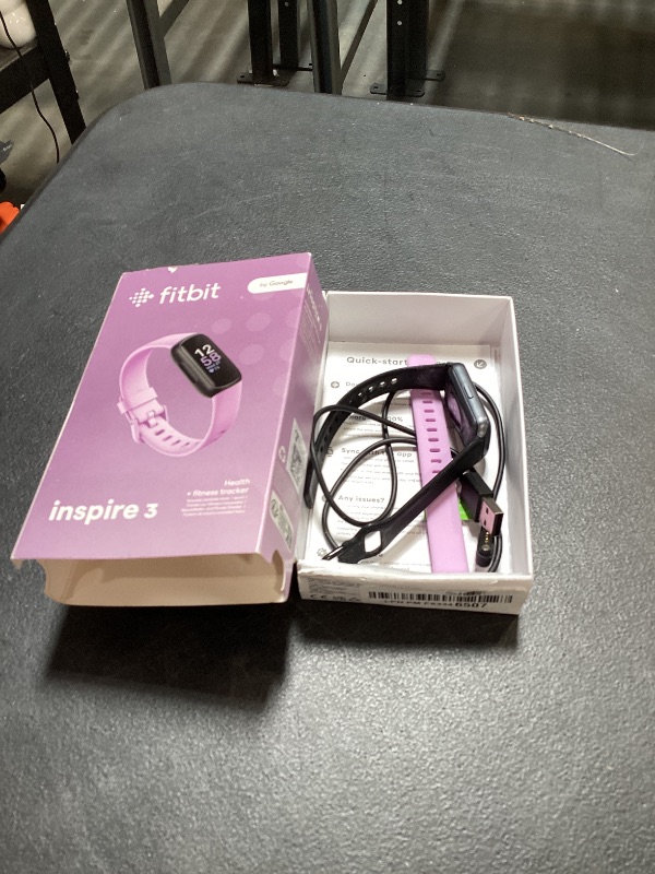 Photo 1 of Fitbit Inspire 3 Health &-Fitness-Tracker with Stress Management, Workout Intensity, Sleep Tracking, 24/7 Heart Rate and more, Black, One Size (S & L Bands Included)