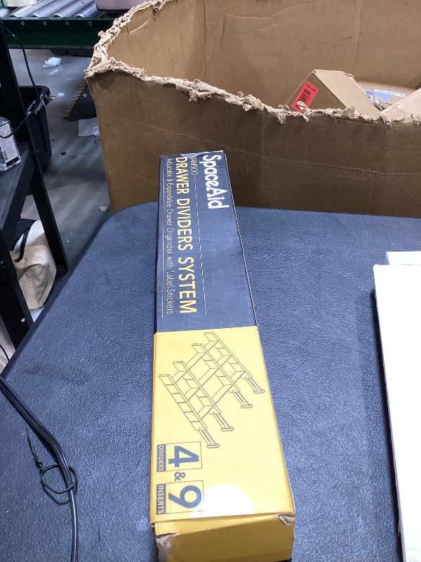 Photo 1 of SpaceAid Bamboo Drawer Dividers with Inserts and Labels, Kitchen Adjustable Drawer Organizers, Expandable Organization for Home, Office, Dressers, 4 Dividers with 9 Inserts (17"-22" Natural)