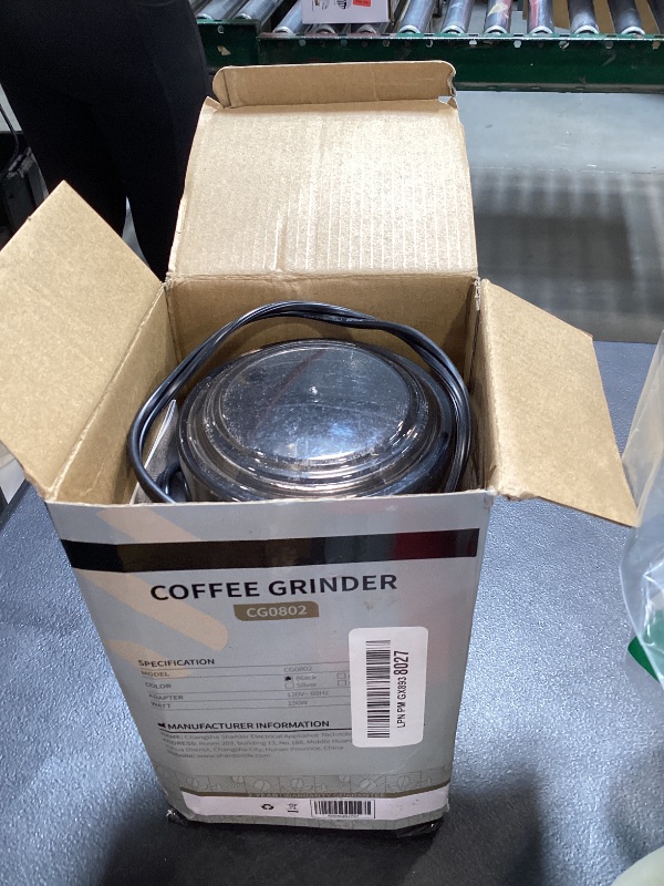 Photo 1 of SHARDOR Electric Super Silent Blade Coffee Grinder, Timed Grind Control Rotary Knob, Adjustable Coarse to Fine for Coffee Beans, Spices & Herbs, Black