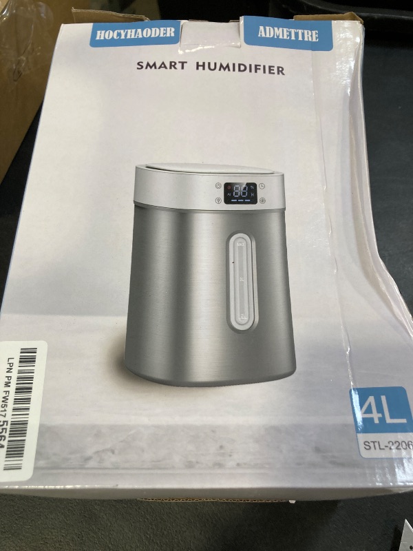 Photo 1 of Humidifiers for Bedroom Large Room Baby, 4L Ultrasonic Cool Mist Humidifier, 304 Stainless Steel humidifiers, Auto Humidity Control, Humidity Display, Night Light, Quiet,Timer,Aromatherapy