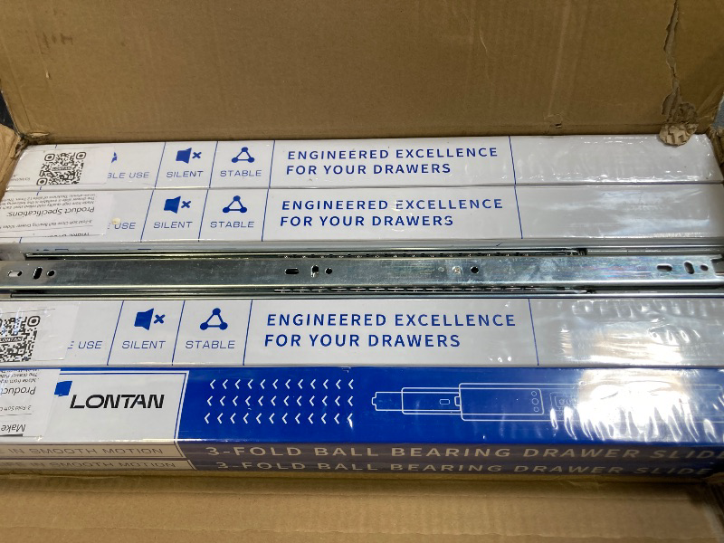 Photo 1 of LONTAN 10 Pairs Soft Close Drawer Slides 20in SL4502S3-20 Ball Bearing Full Extension Dresser Drawer Glides Side Mount Heavy Duty Cabinet Rails 100lb Capacity