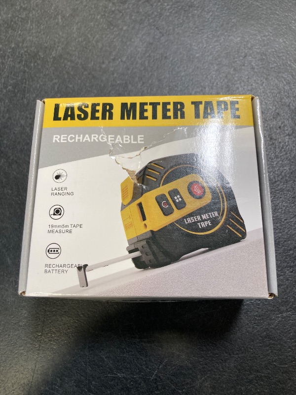 Photo 1 of 2-in-1 Laser Tape Measure - ristophe 197Ft Digital Tape Measure & 16Ft Measuring Tape with LCD Display - Pythagorean, Area, Volume Laser Measuring Tool for Construction & Woodworker (M/in/Ft Unit)