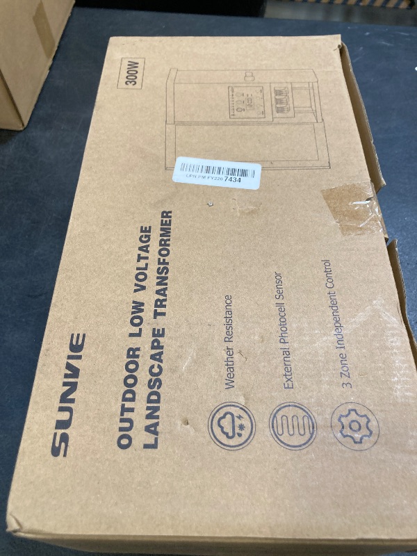 Photo 1 of SUNVIE 300W Low Voltage Landscape Transformer 3 Zones Landscape Lighting Transformer with Timer & Photocell Sensor Waterproof Low Voltage Transformer 120V to 12V/14V AC for Outdoor Garden Path Lights