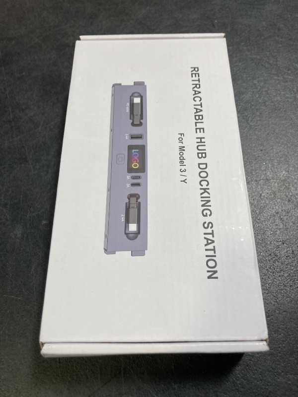 Photo 1 of Car Charger Hub for Tesla Model Y Juniper 2025 2026 /Model 3 Highland 2024 2025, Retractable Cable Fast Car Phone Charger,Center Console Accessories