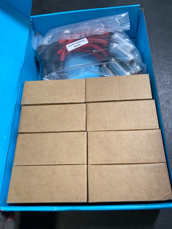 Photo 1 of 8 Pack Ignition Coils and Spark Plug Wires Set Fit for Chevy Silverado Tahoe Suburban Avalanche Express GMC Sierra Yukon 1500 Escalade 4.8 5.3 6.0 6.2 L V8, Replace for UF413 9748HH 12570616